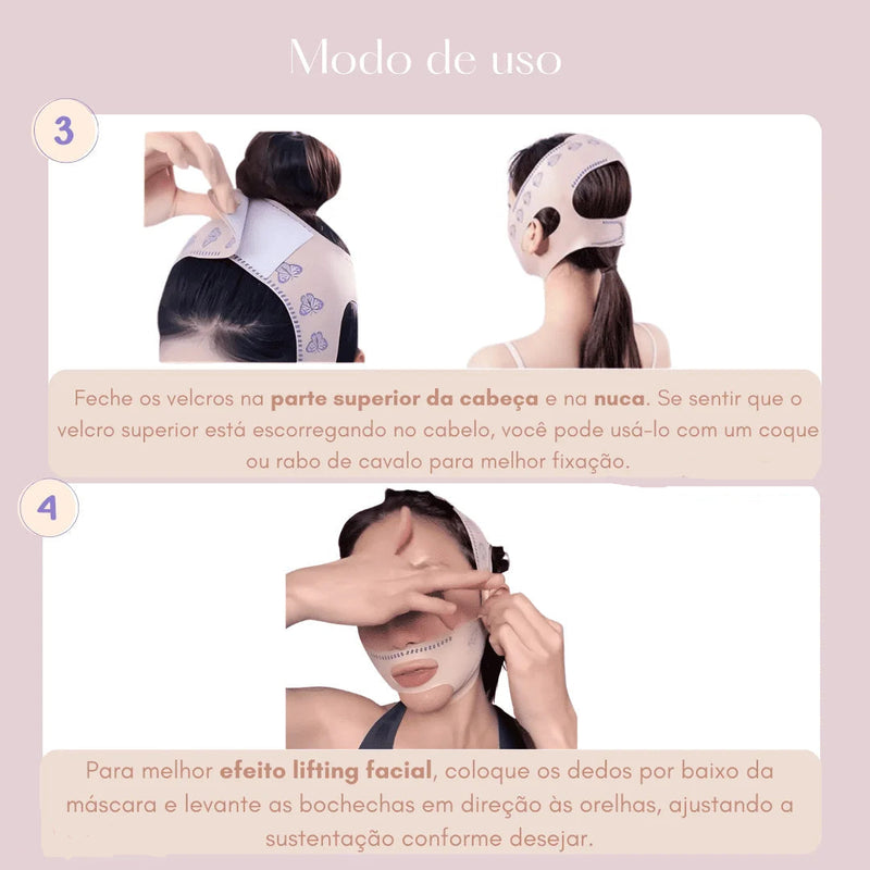 V-Revitalize™ - Máscara de Contorno Facial - Suaviza Rugas, Papada e Modela o Rosto