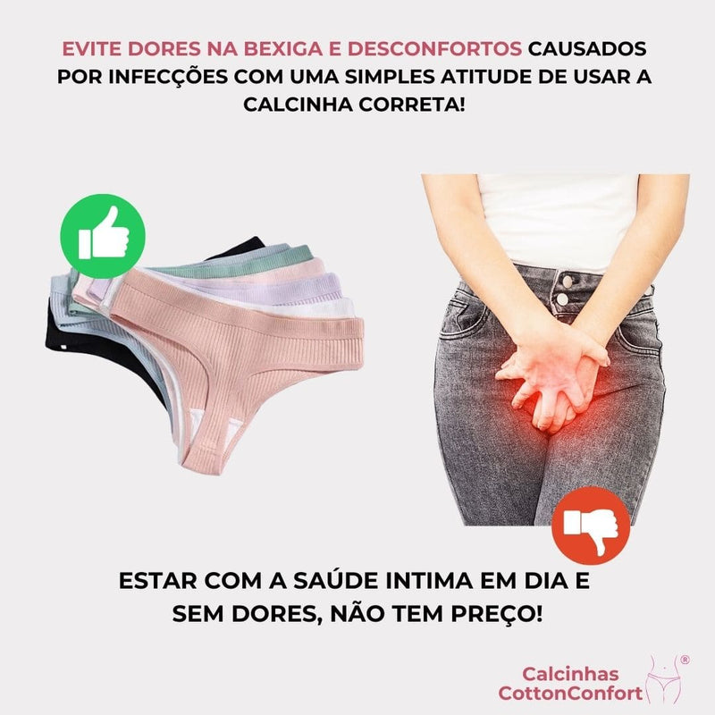 [PROMOÇÃO COMPRE 5 LEVE 10] Calcinha CottonConfort® - FRETE GRÁTIS